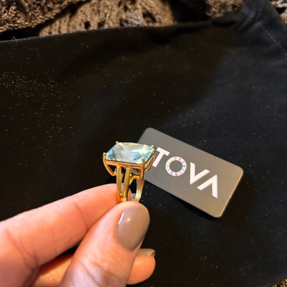 TOVA aquamarine gold ring - Size 6